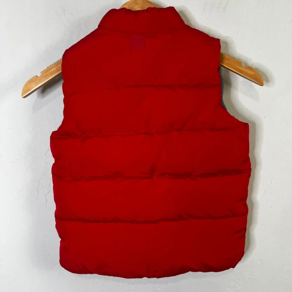 Gap Puffer Vest Primaloft Down Alternative Red Snap Zip Classic Kids Size 5Y NEW